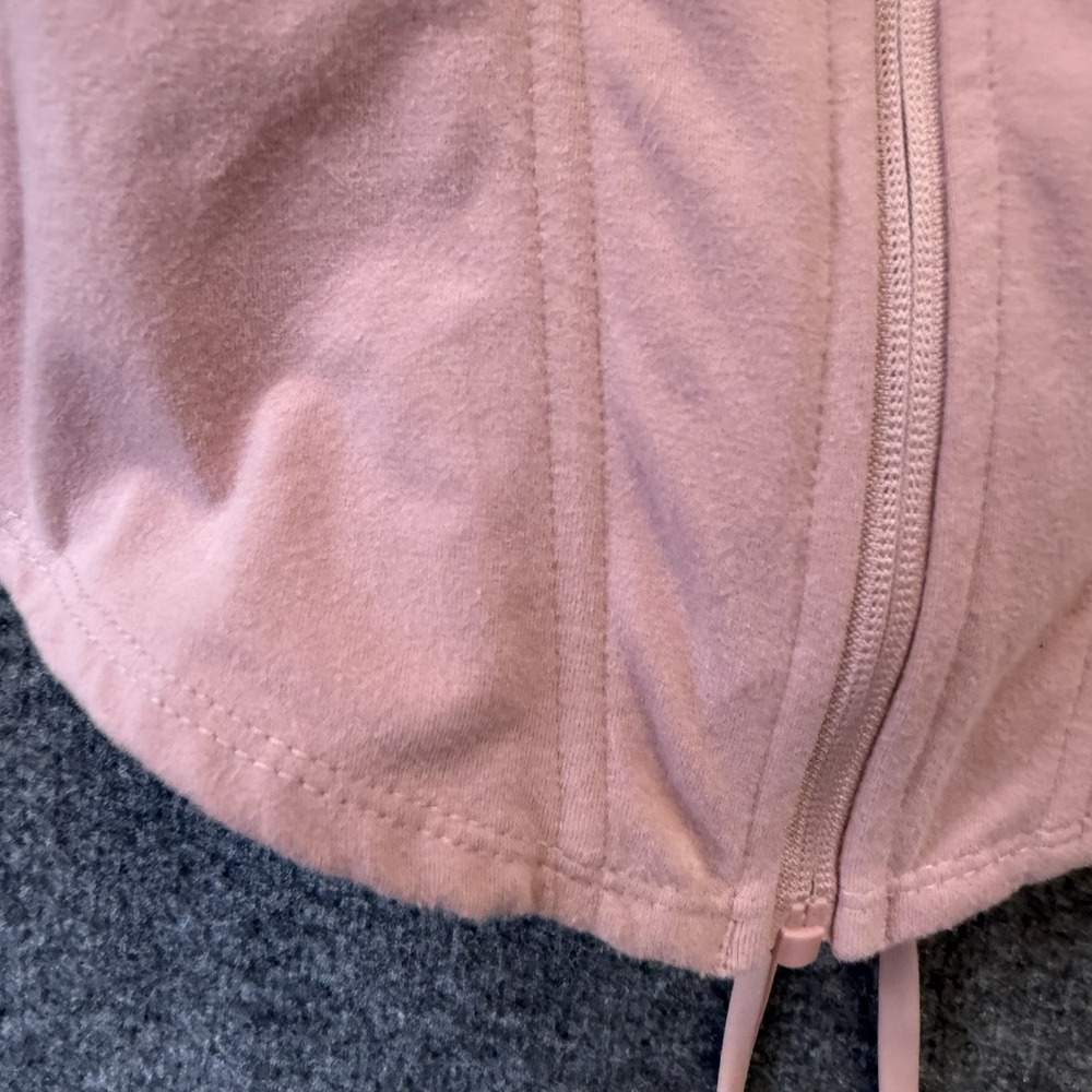 TA3 Short Sleeve Corset Top Slimming Shapewear Full Zip Dusty Rose Pink Size XL - Picture 8 of 16